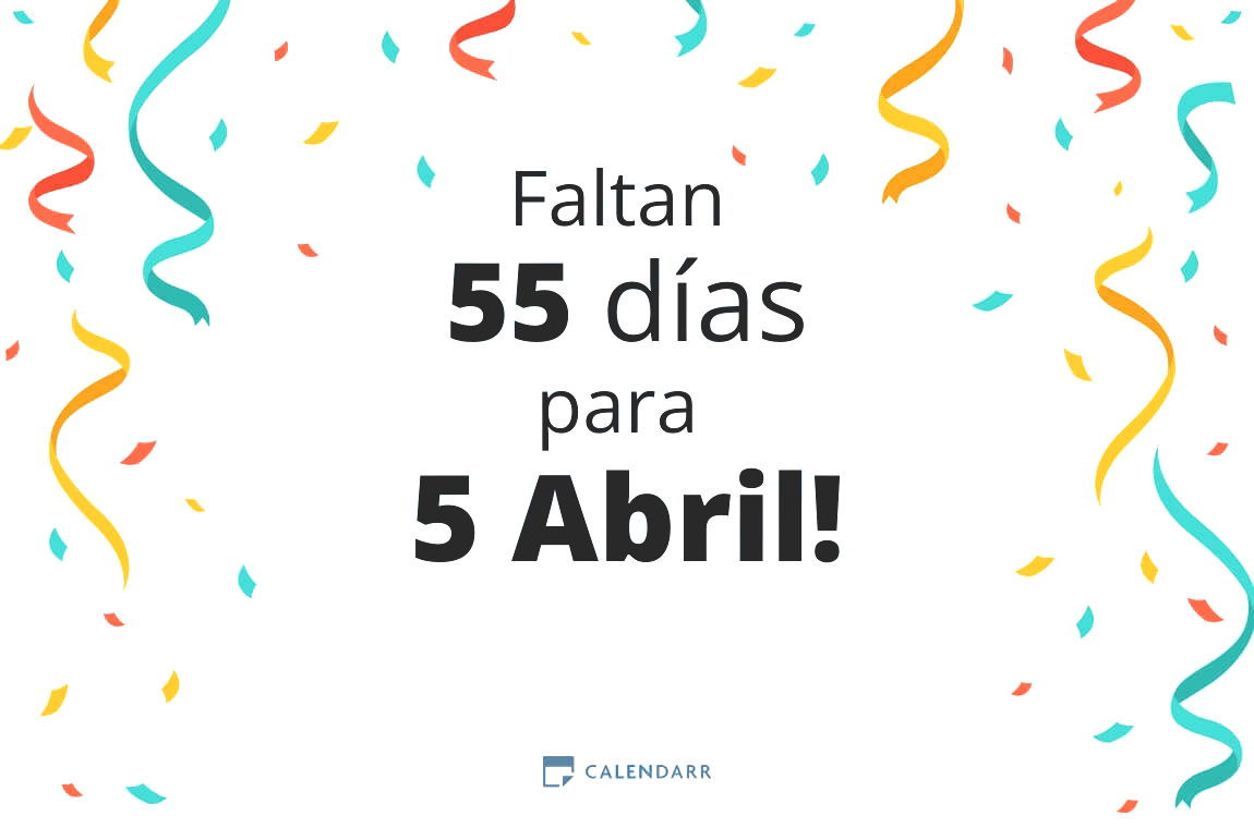 Descubre cuántos días faltan para 5 Abril - Calendarr