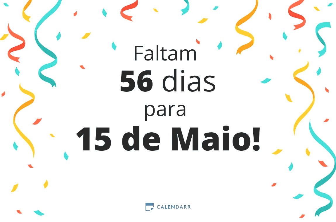 Descobre quantos dias faltam para 15 de Maio - Calendarr