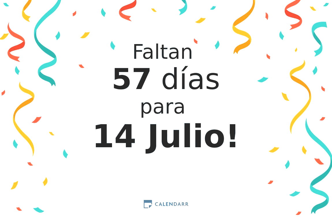 Descubre cuántos días faltan para 14 Julio - Calendarr