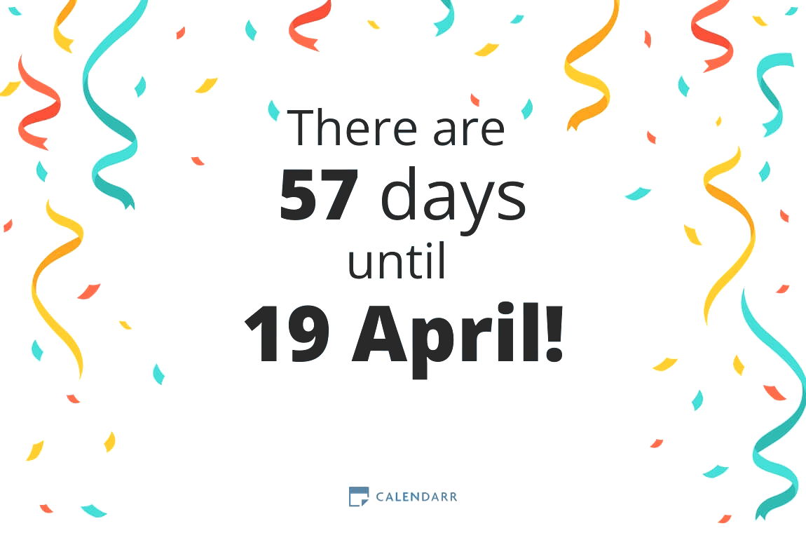 How many days until 19 April Calendarr