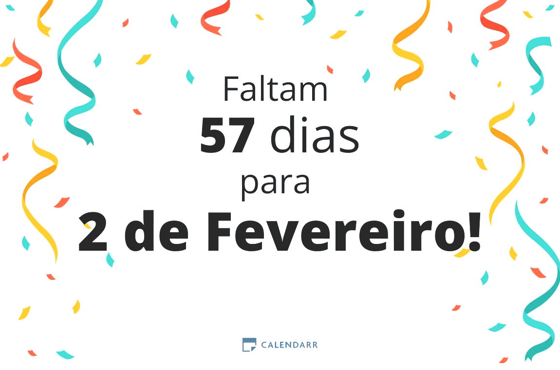 Descubra quantos dias faltam para 2 de Fevereiro - Calendarr