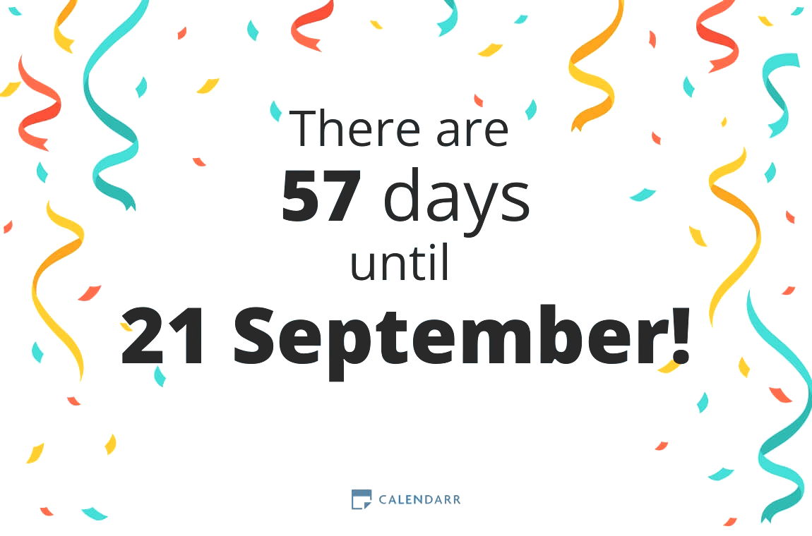 How many days until 21 September - Calendarr