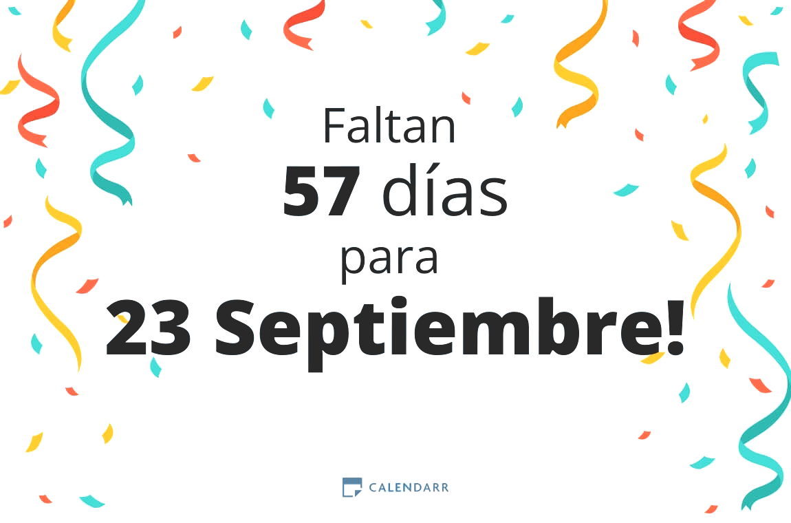 Descubre cuántos días faltan para 23 Septiembre - Calendarr