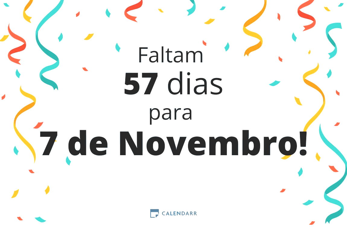 Descubra quantos dias faltam para 7 de Novembro - Calendarr