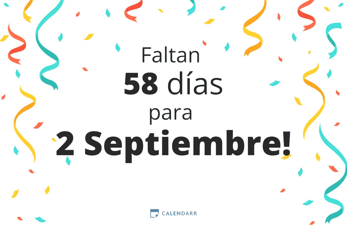 Descubre cuántos días faltan para 2 Septiembre - Calendarr