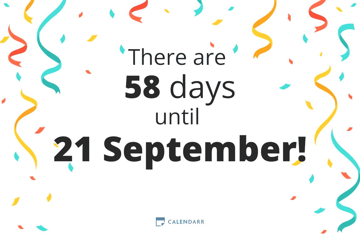 How many days until 21 September - Calendarr