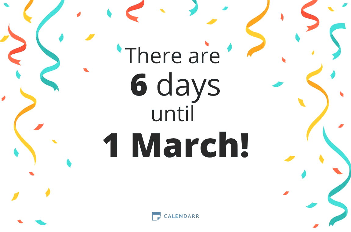 How many days until 1 March - Calendarr