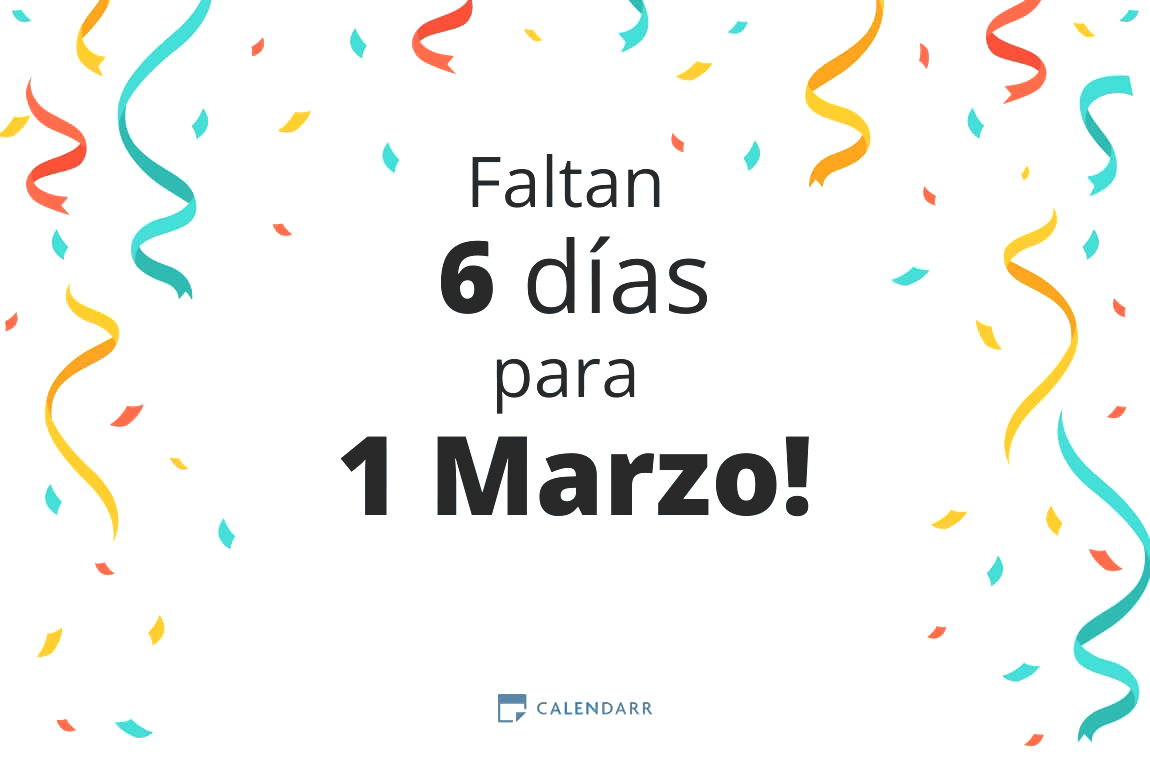 Descubre cuántos días faltan para 1 Marzo - Calendarr