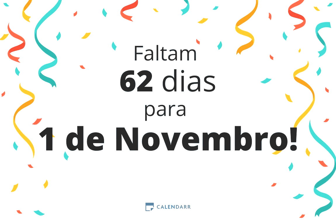 Descubra quantos dias faltam para 1 de Novembro - Calendarr