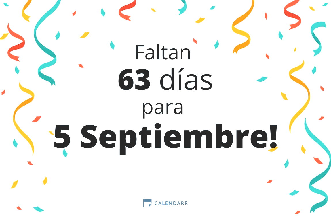 Descubre cuántos días faltan para 5 Septiembre - Calendarr