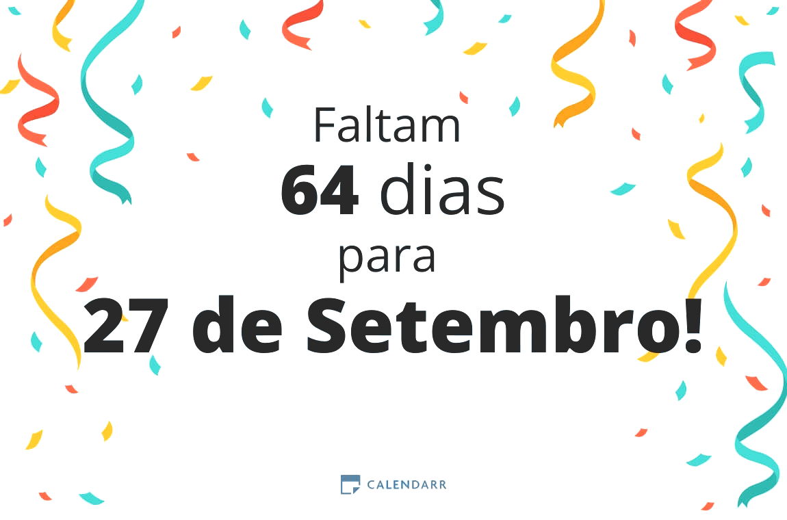 Descubra quantos dias faltam para 27 de Setembro - Calendarr