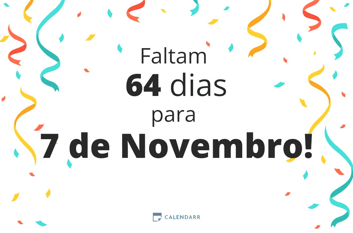 Descubra quantos dias faltam para 7 de Novembro - Calendarr
