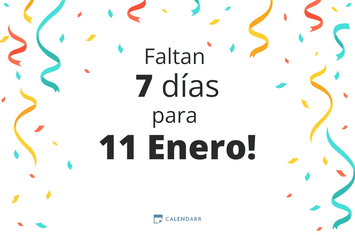 Descubre cuántos días faltan para 11 Enero - Calendarr