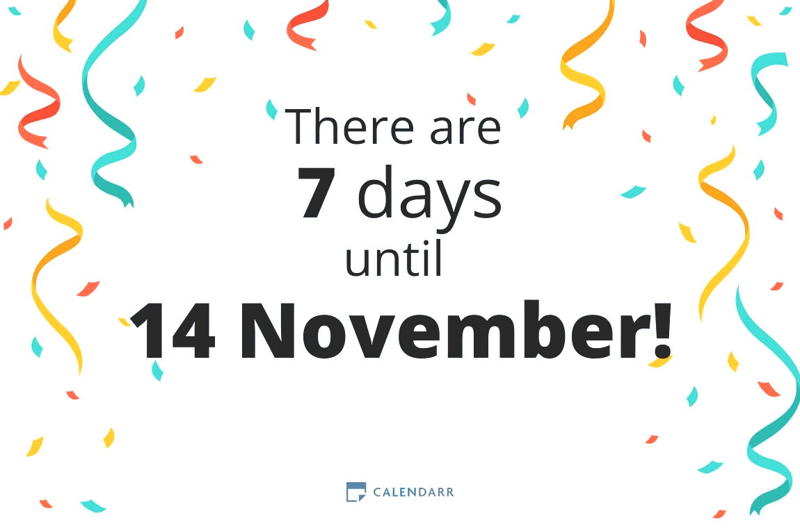 How many days until 14 November - Calendarr