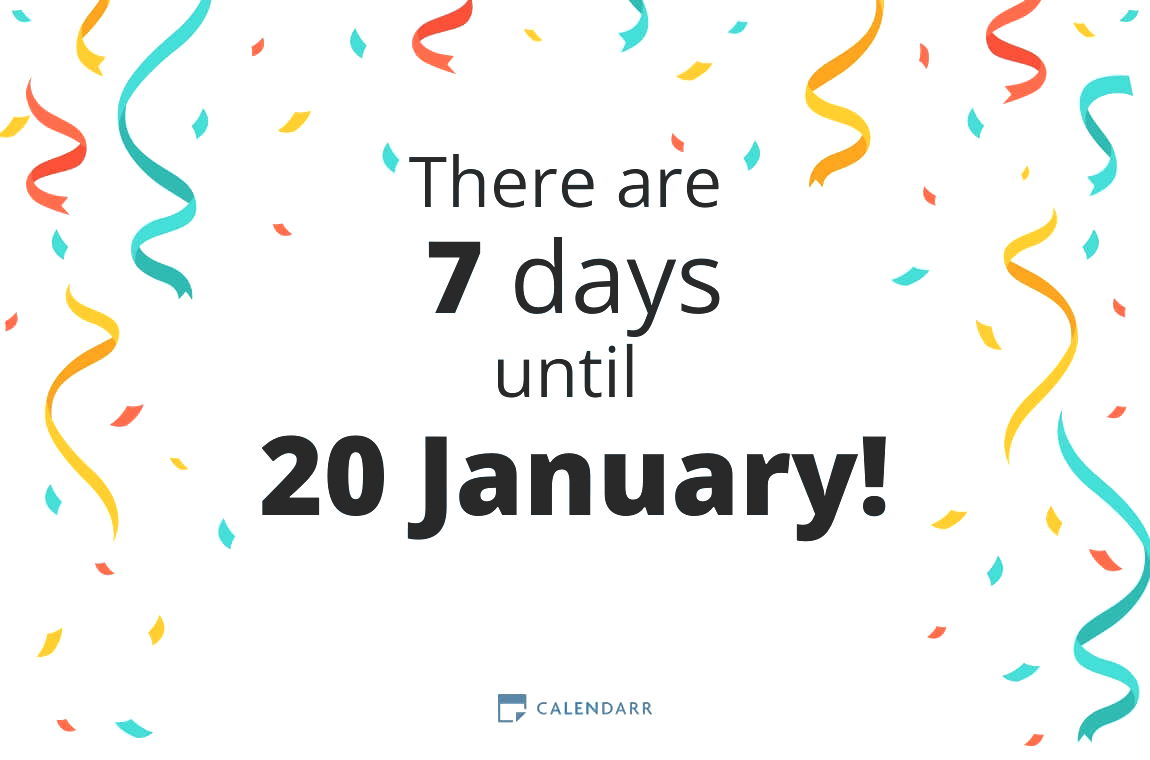 How many days until 20 January - Calendarr