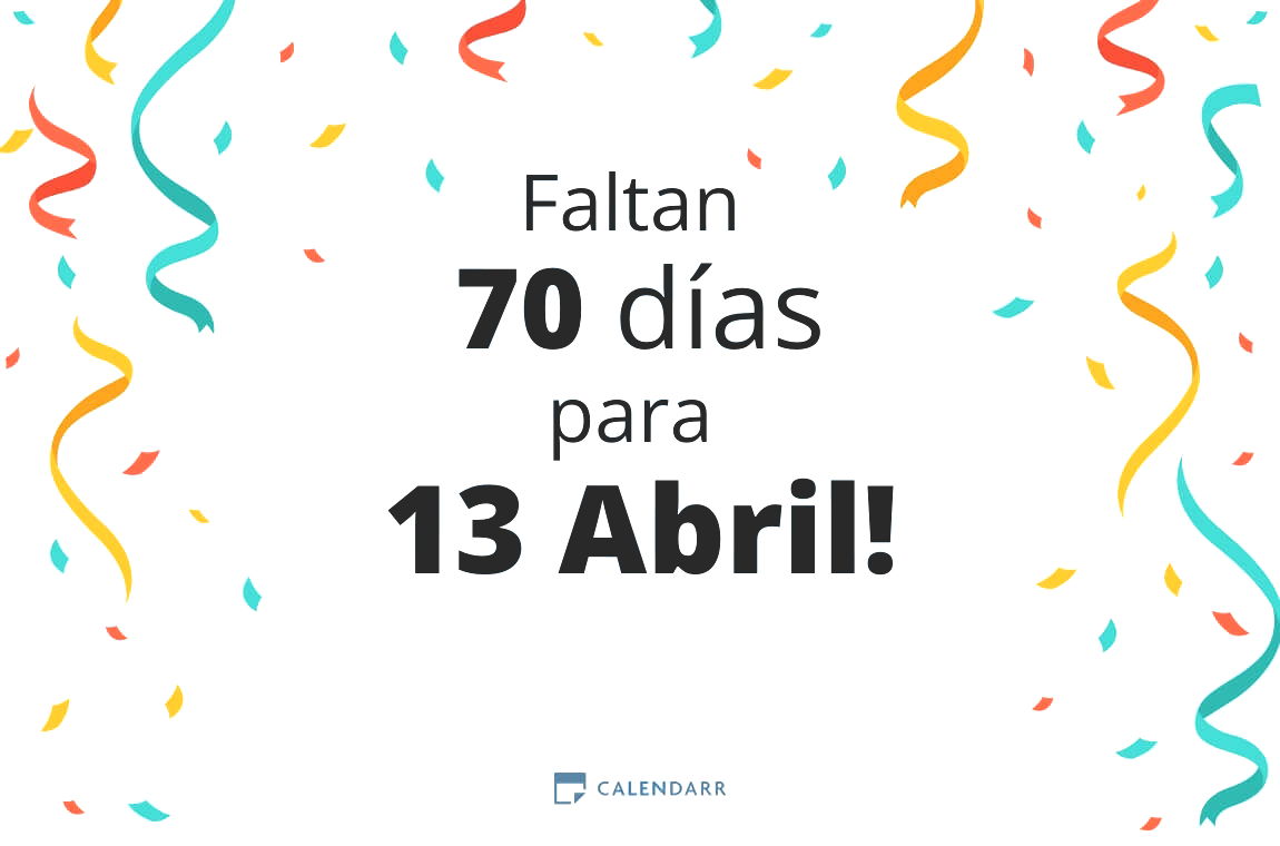 Descubre cuántos días faltan para 13 Abril - Calendarr