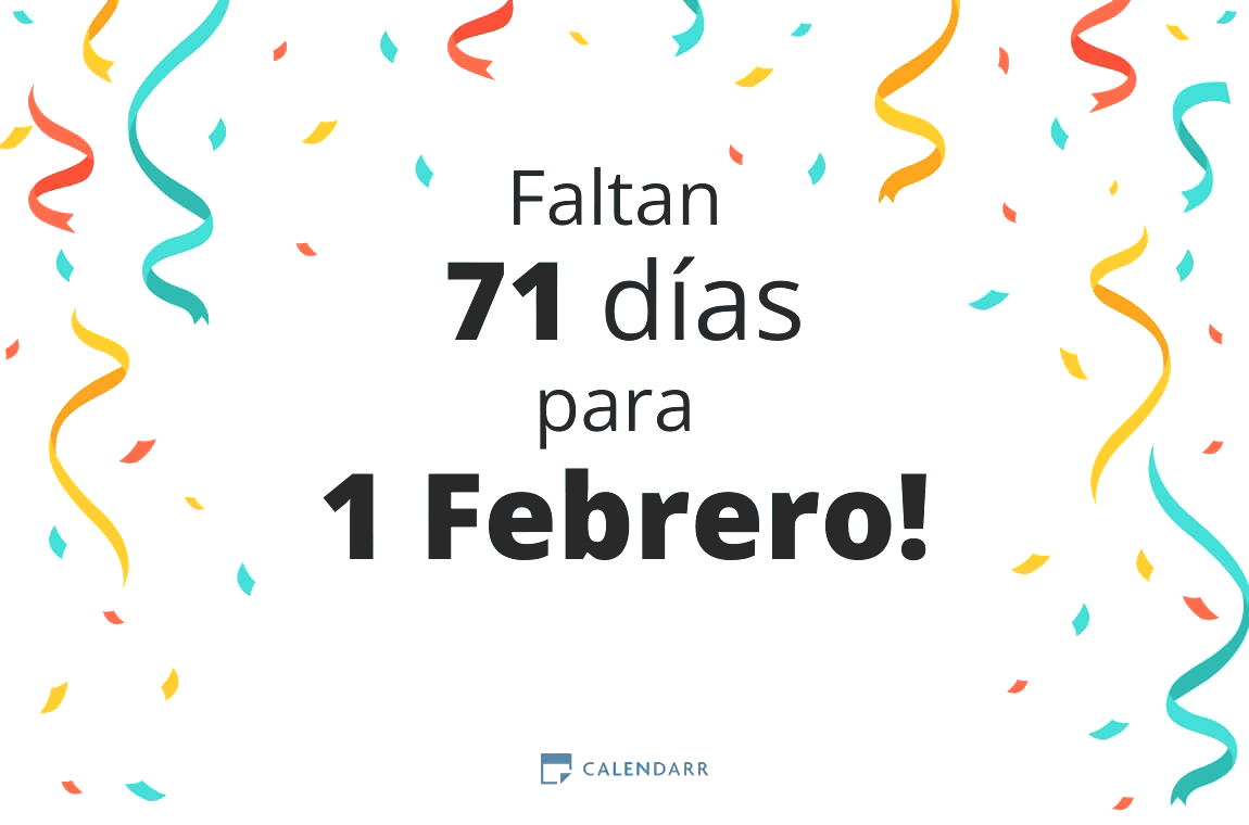 Descubre cuántos días faltan para 1 Febrero - Calendarr