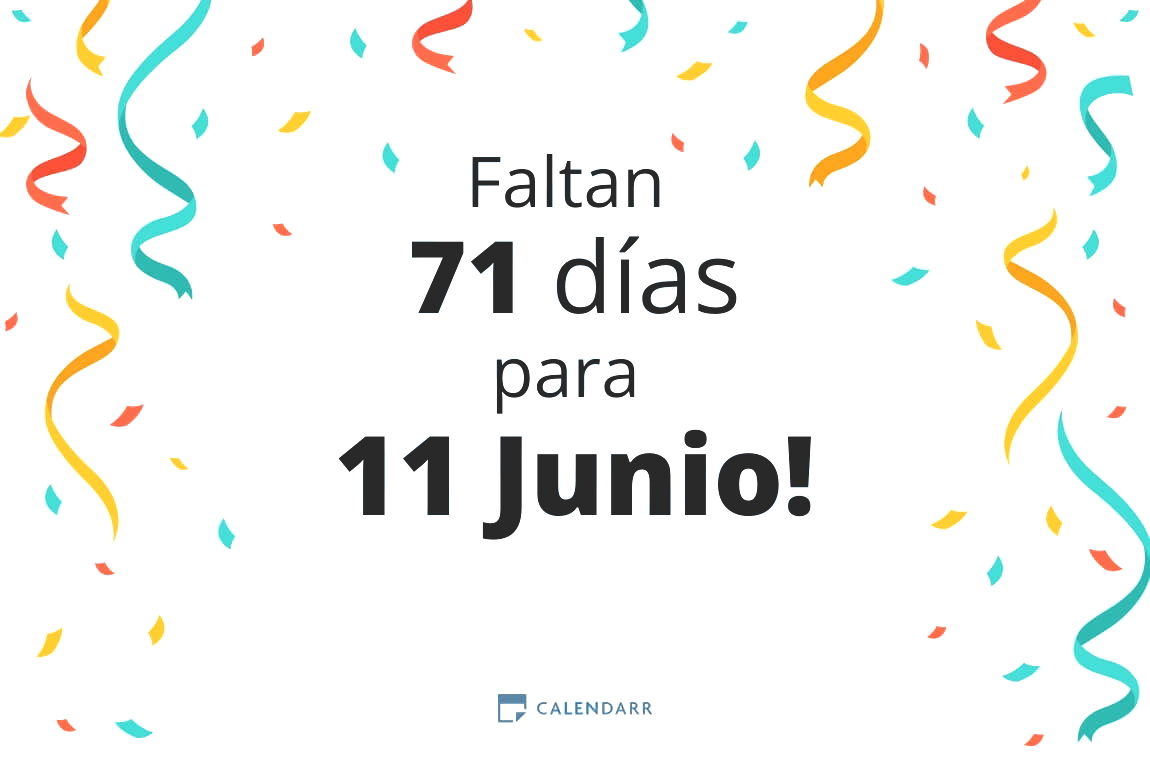 Descubre cuántos días faltan para 11 Junio - Calendarr