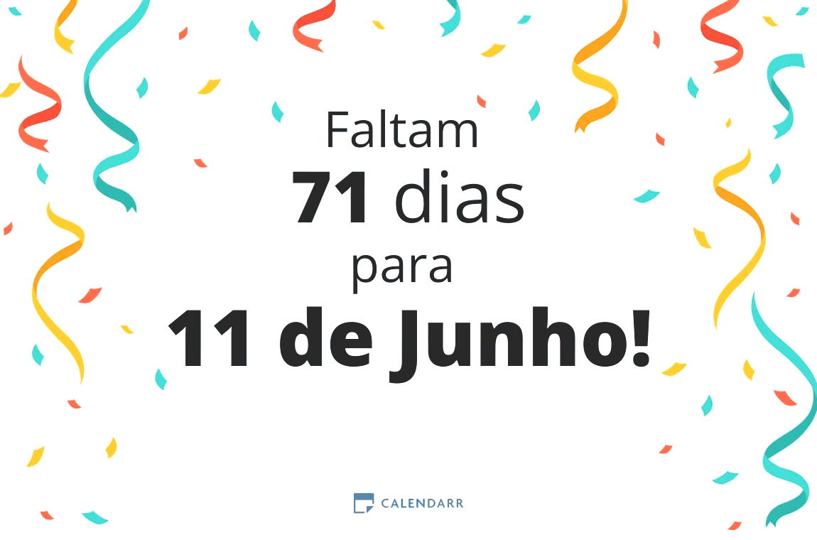 Descobre quantos dias faltam para 11 de Junho - Calendarr