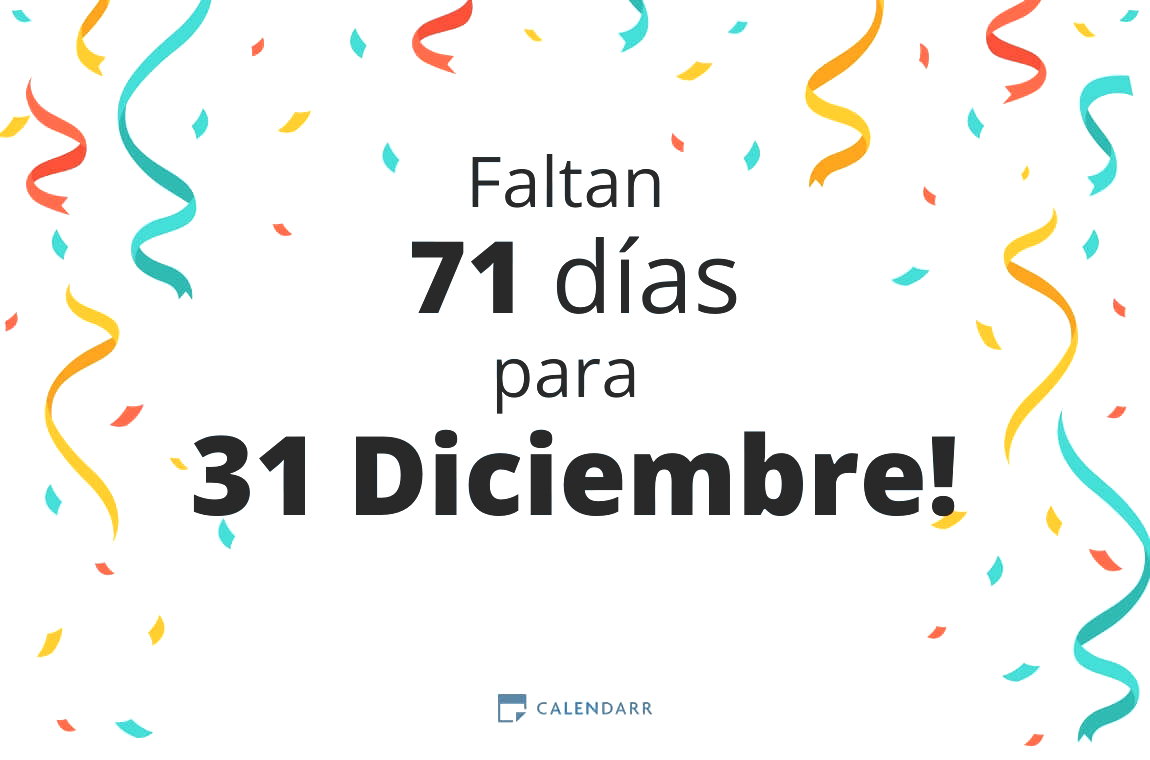 Descubre cuántos días faltan para 31 Diciembre - Calendarr