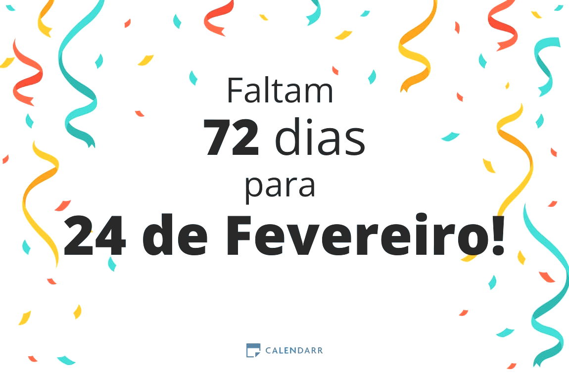 Descubra quantos dias faltam para 24 de Fevereiro - Calendarr