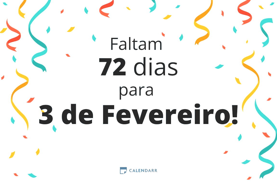 Descobre quantos dias faltam para 3 de Fevereiro - Calendarr