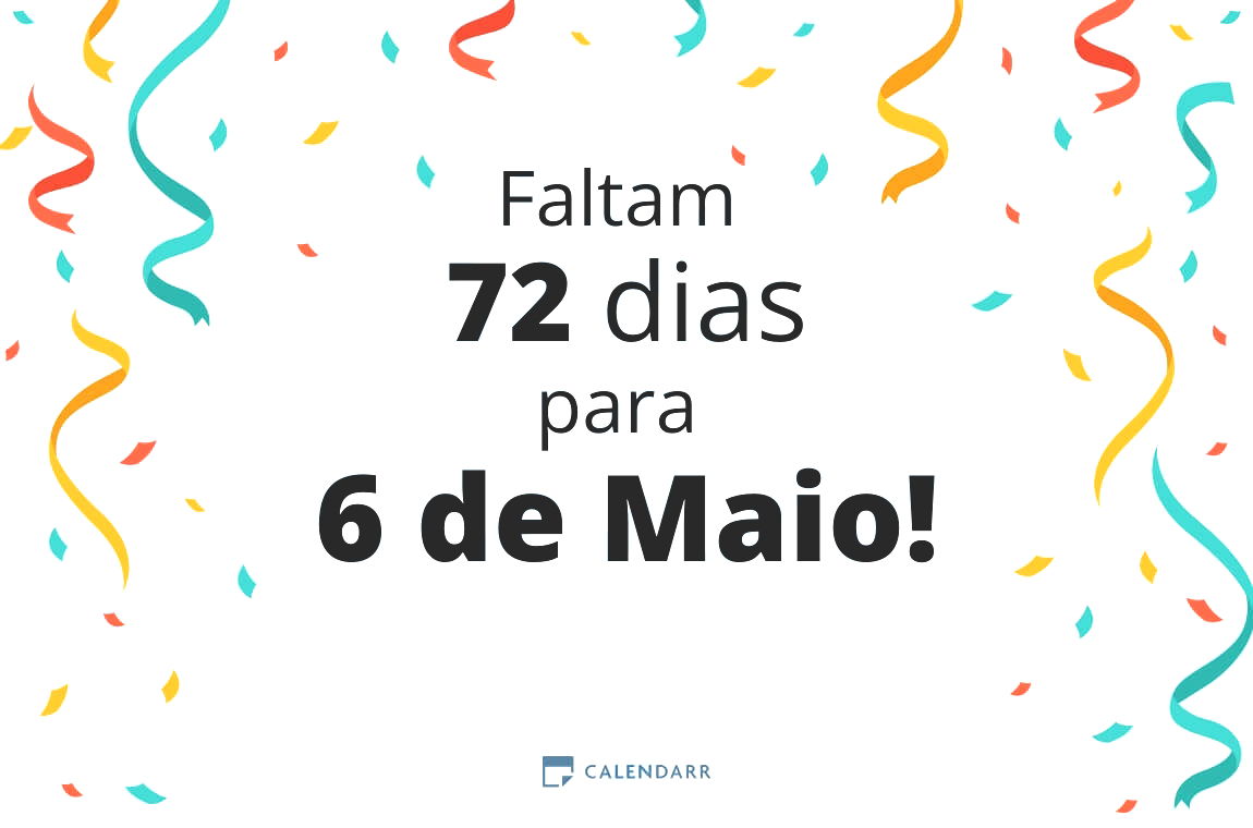 Descubra quantos dias faltam para 6 de Maio - Calendarr