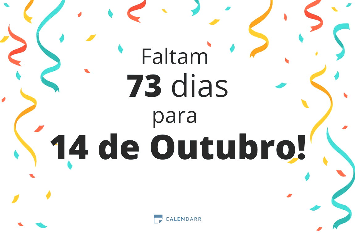 Descubra quantos dias faltam para 14 de Outubro - Calendarr