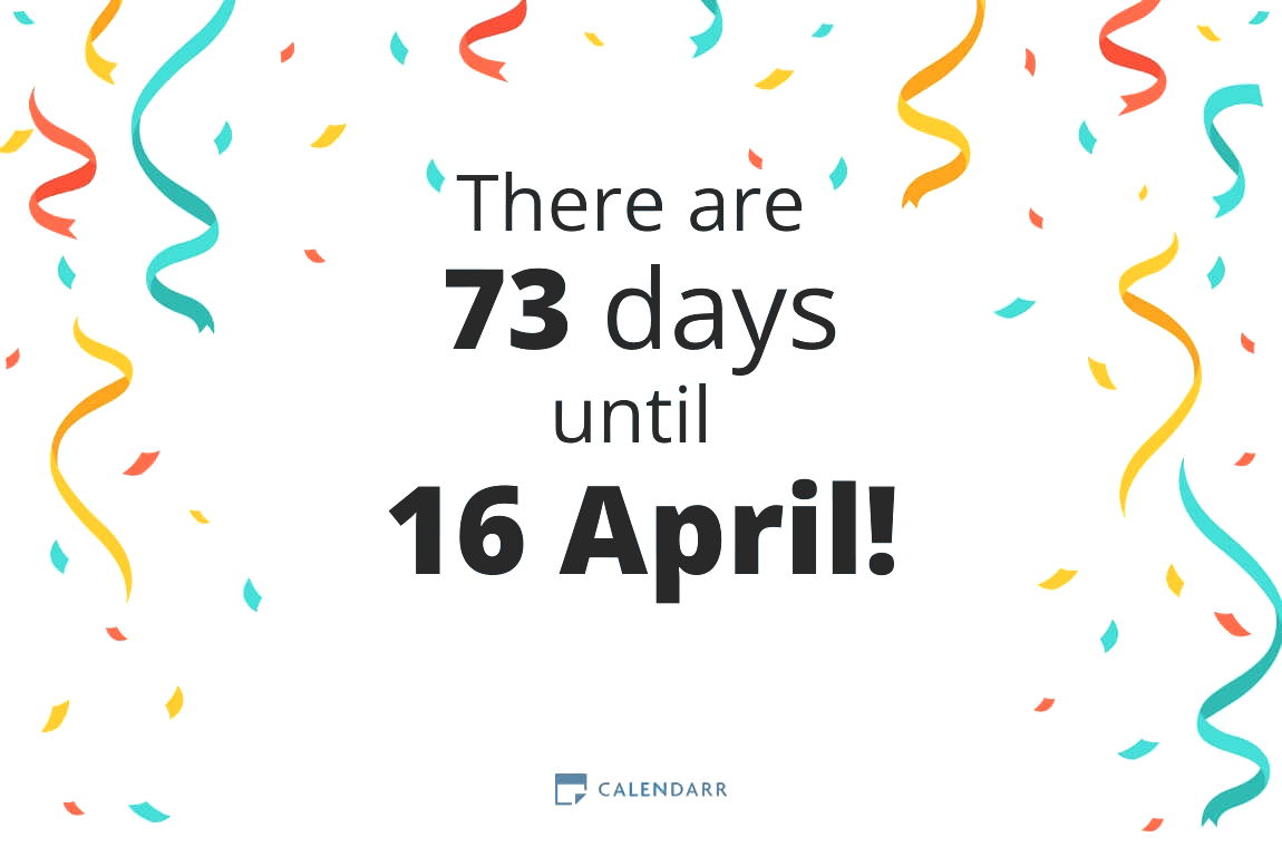How many days until 16 April - Calendarr
