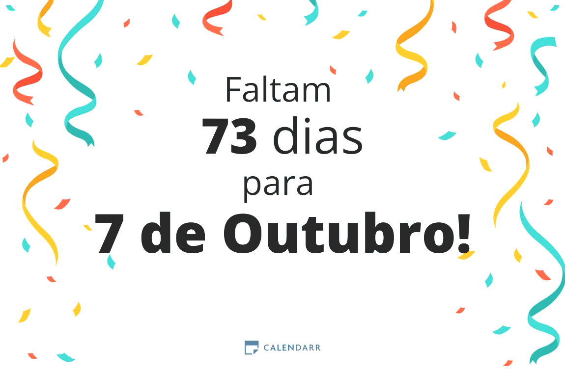 Descobre quantos dias faltam para 7 de Outubro - Calendarr