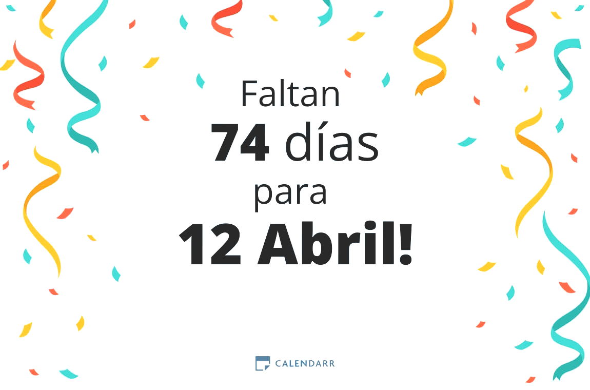Descubre cuántos días faltan para 12 Abril - Calendarr