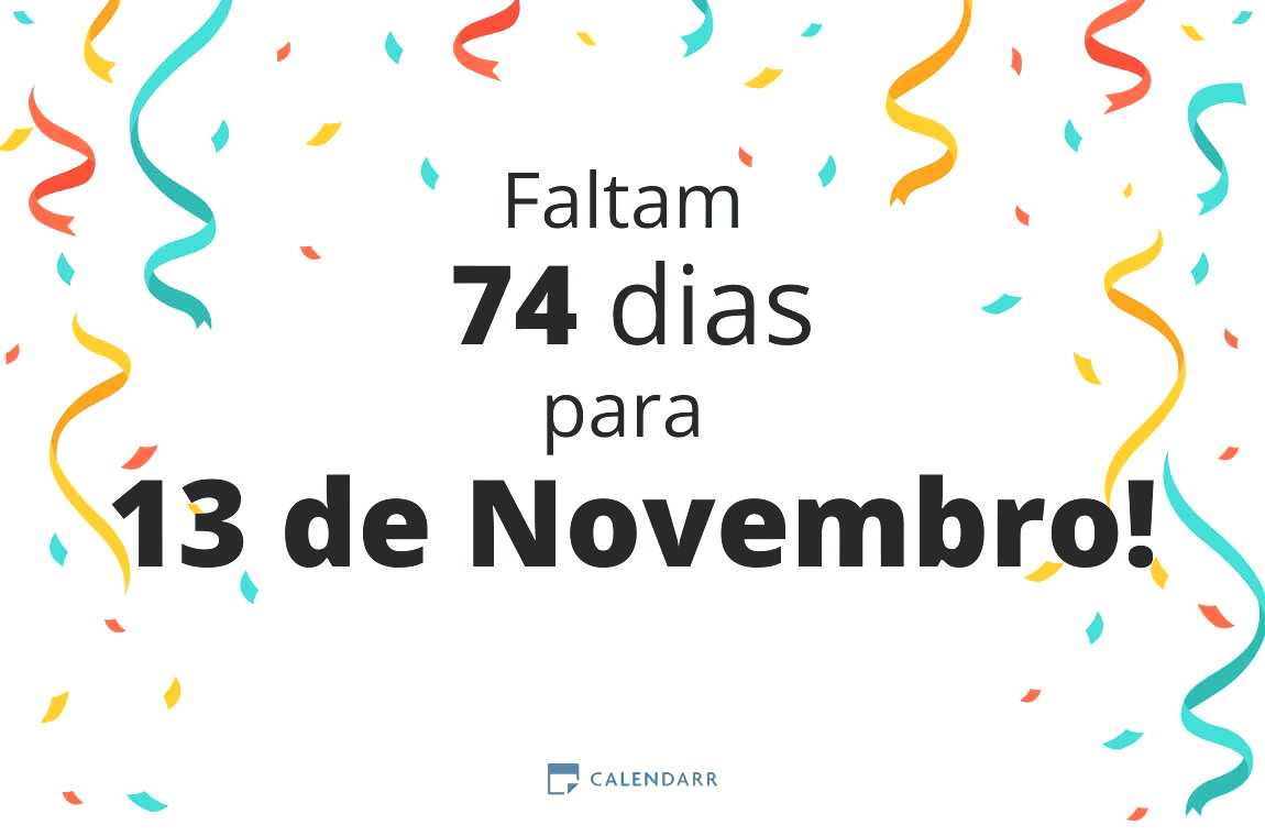 Descobre quantos dias faltam para 13 de Novembro - Calendarr