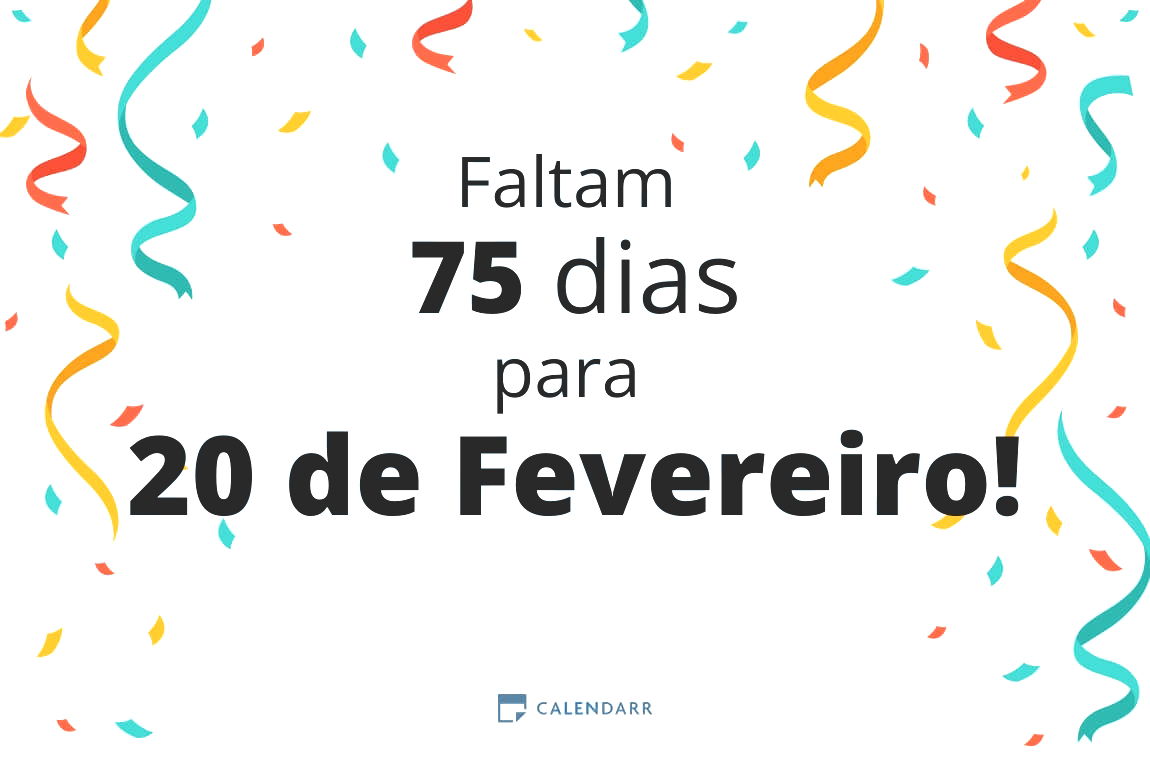 Descubra quantos dias faltam para 20 de Fevereiro - Calendarr