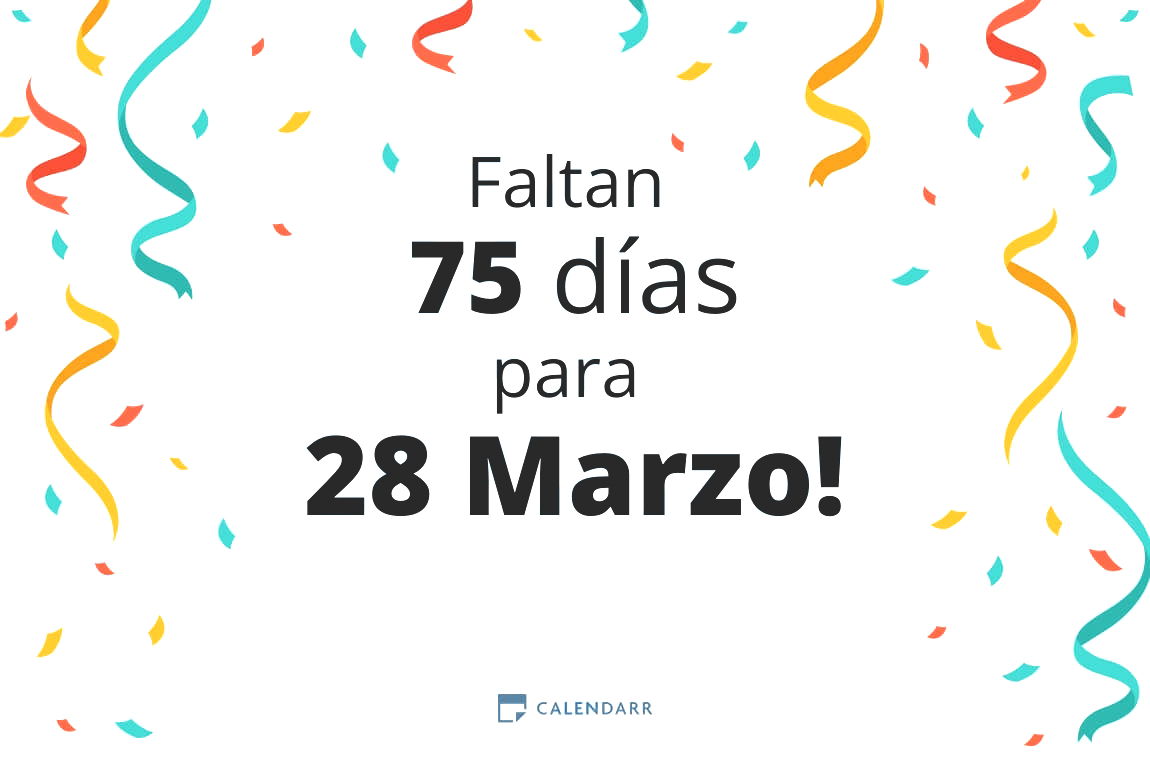 Descubre cuántos días faltan para 28 Marzo Calendarr
