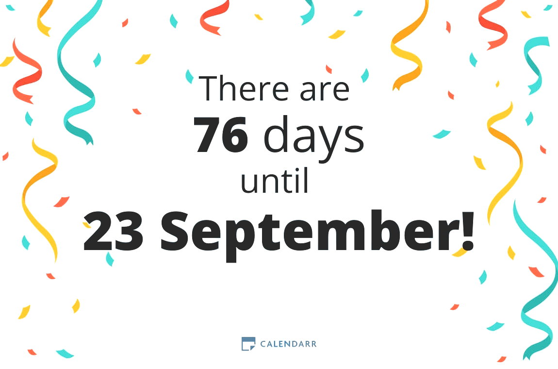 How Many Days Until 23 September Calendarr