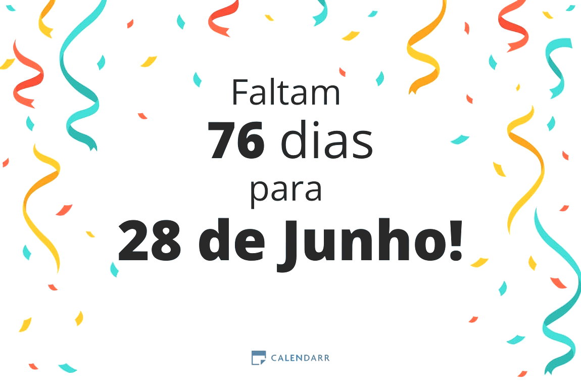 Descubra quantos dias faltam para 28 de Junho - Calendarr