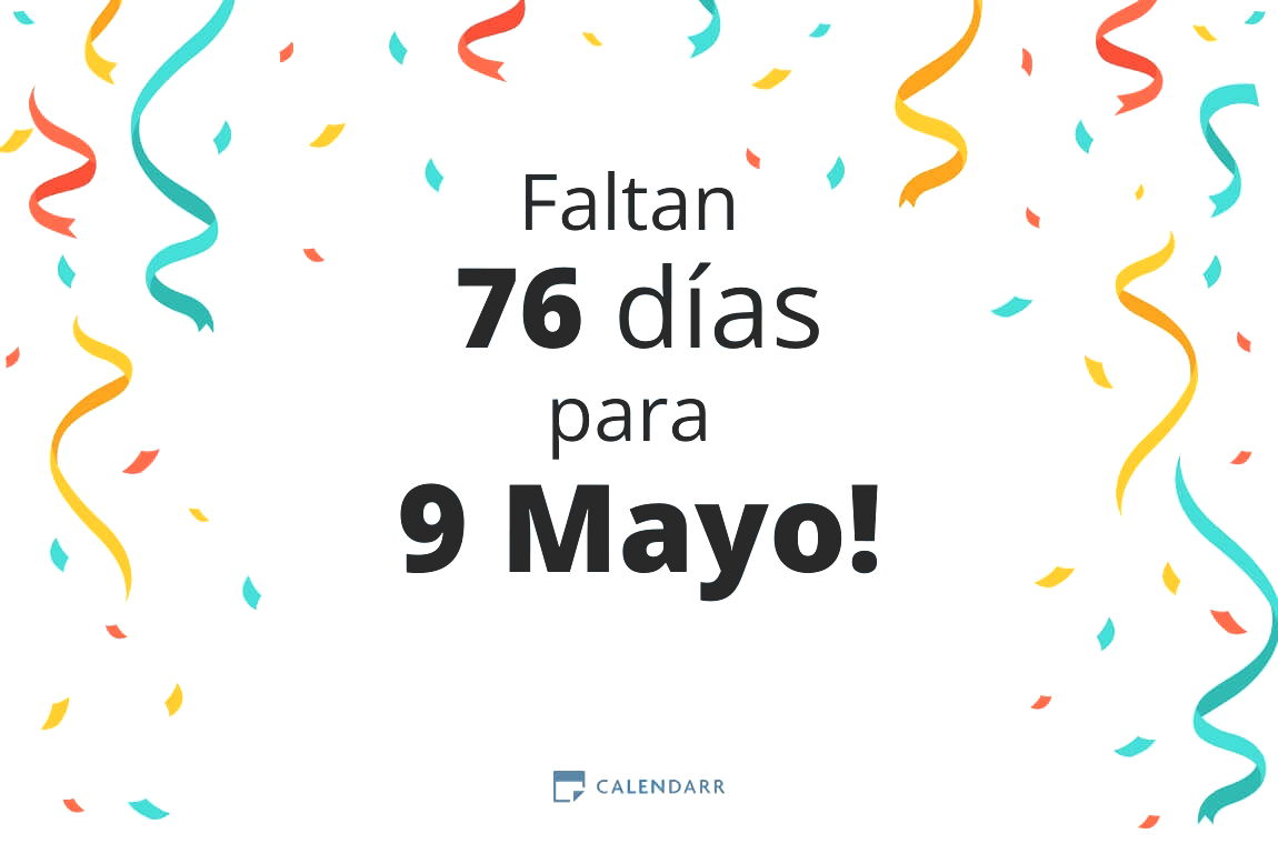 Descubre cuántos días faltan para 9 Mayo - Calendarr