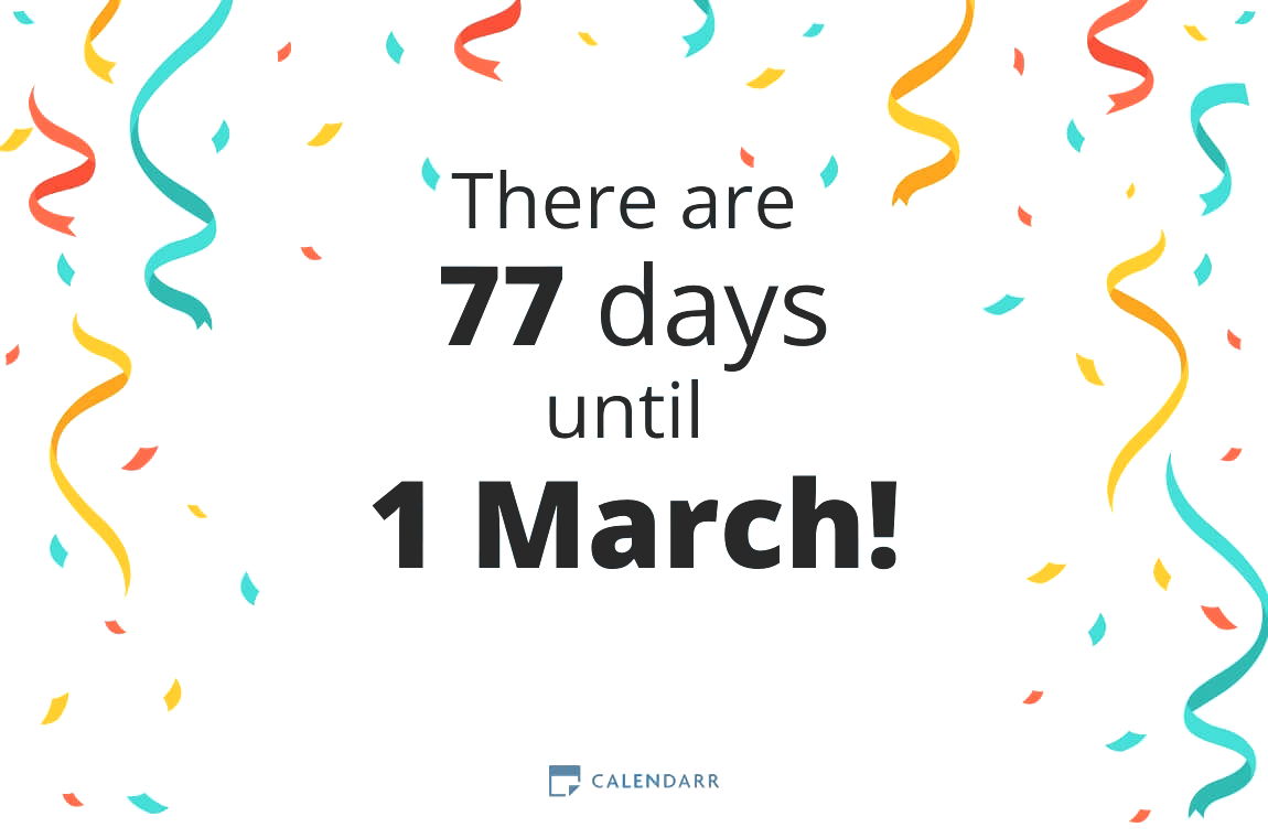 How many days until 1 March - Calendarr