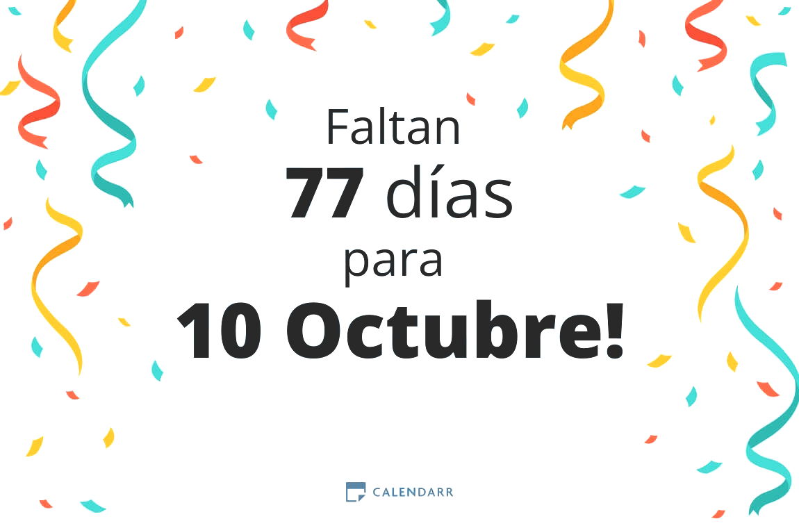 Descubre cuántos días faltan para 10 Octubre - Calendarr