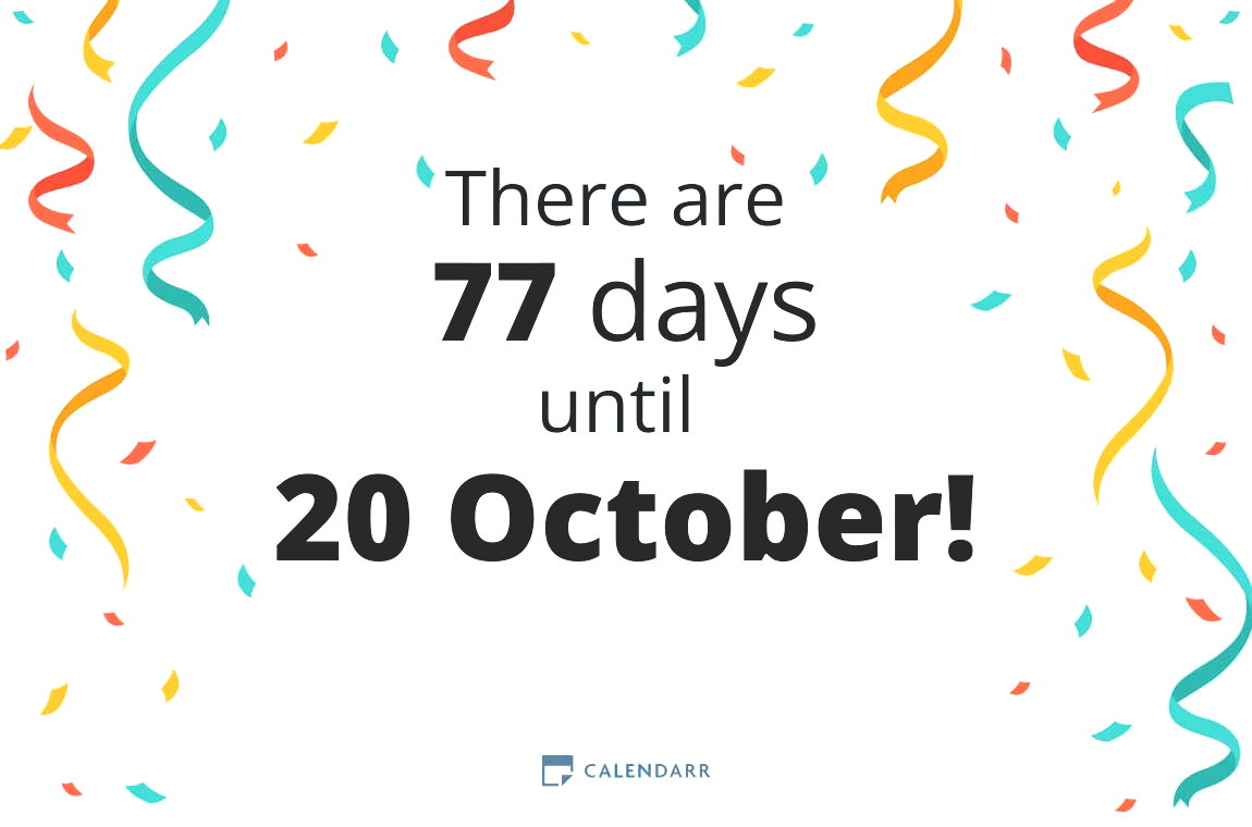 How many days until 20 October - Calendarr