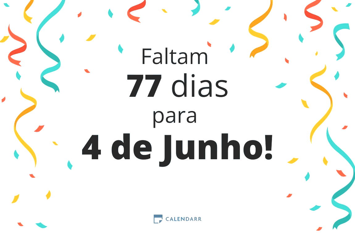 Descobre quantos dias faltam para 4 de Junho - Calendarr