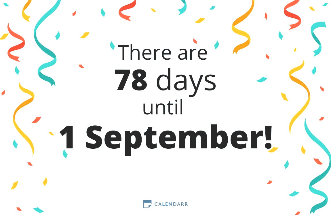 How many days until 1 September - Calendarr