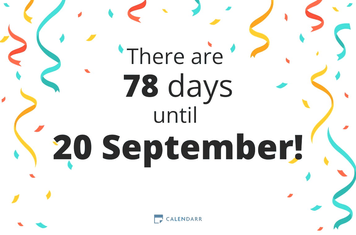 How many days until 20 September - Calendarr