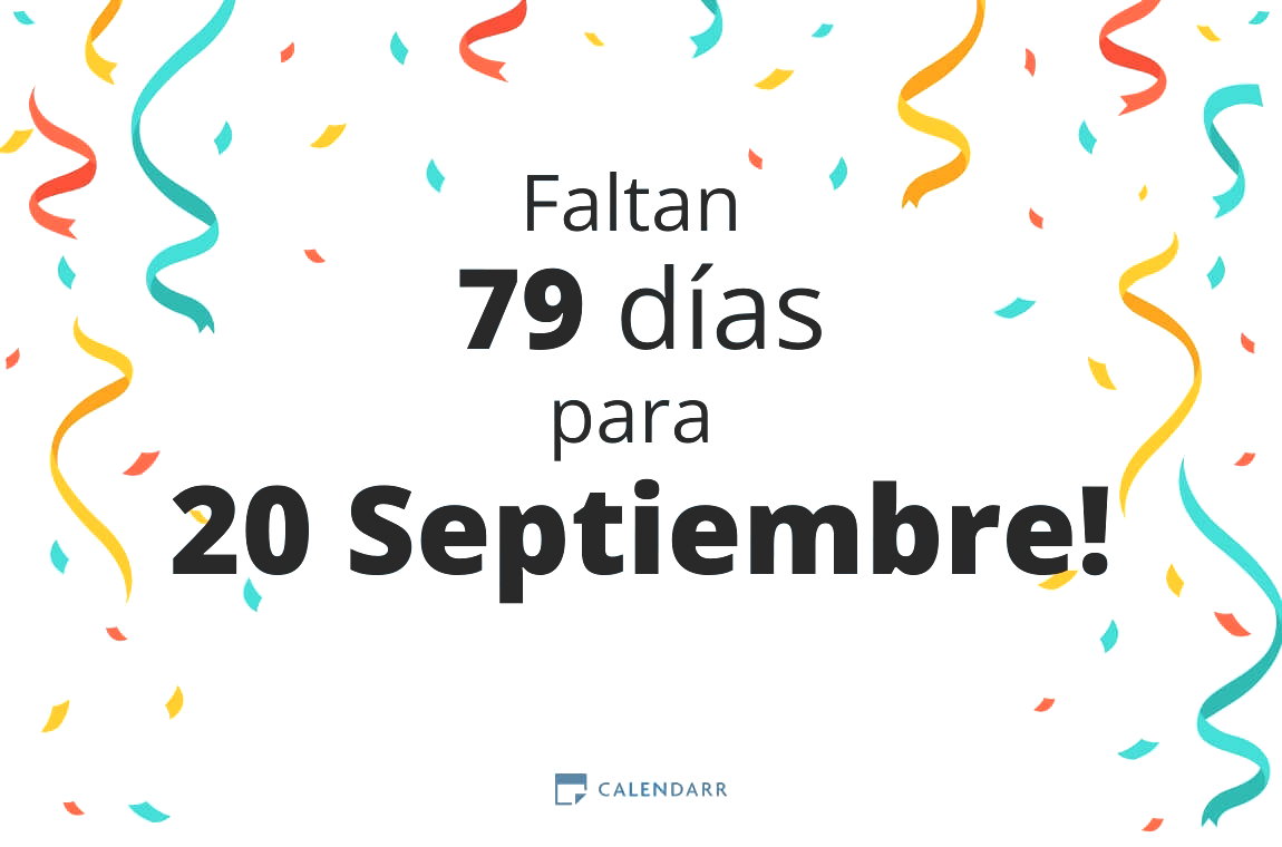 Descubre cuántos días faltan para 20 Septiembre - Calendarr