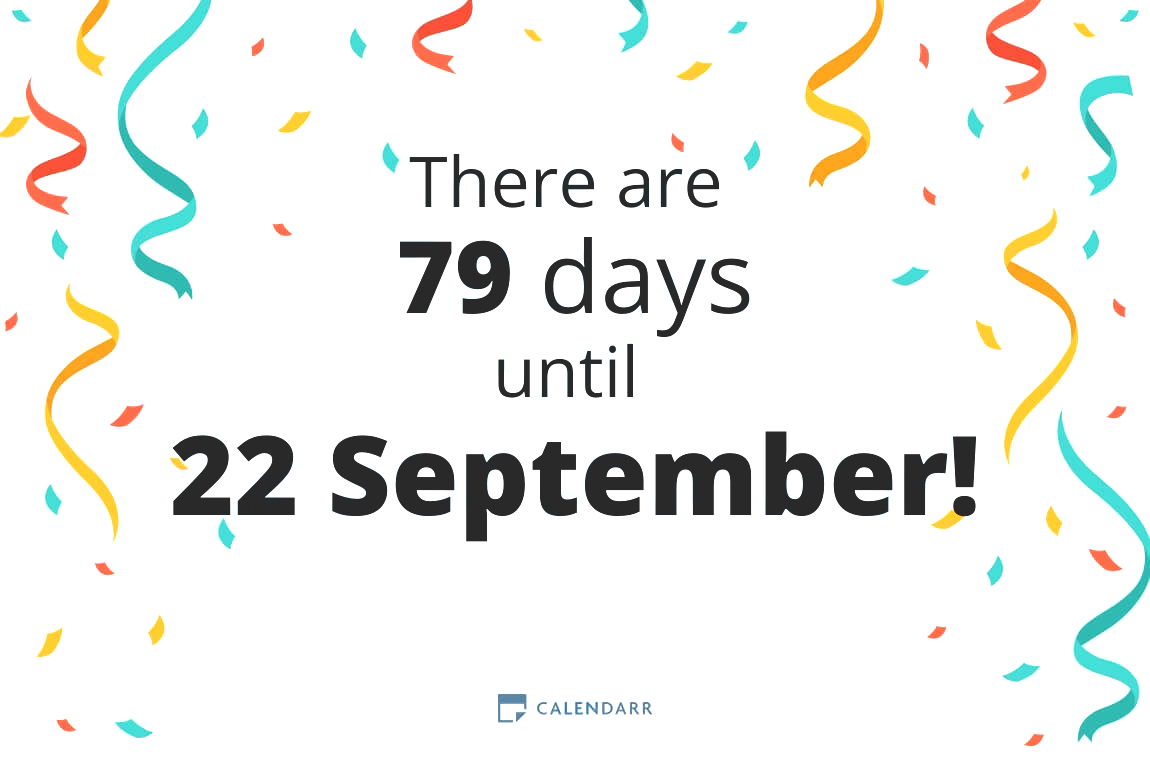 How many days until 22 September - Calendarr