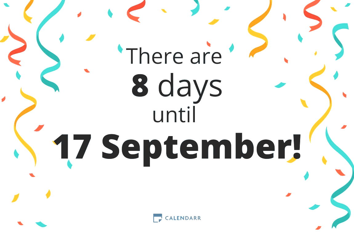How many days until 17 September - Calendarr