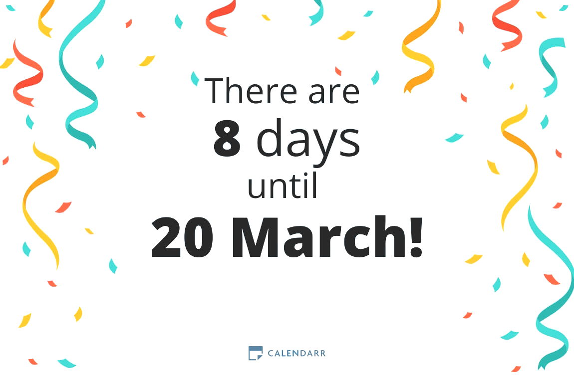 How many days until 20 March - Calendarr