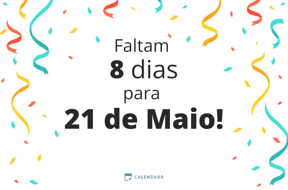 Descubra quantos dias faltam para 21 de Maio - Calendarr