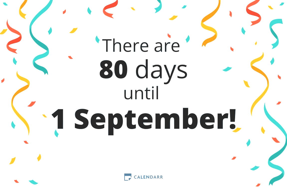 How many days until 1 September - Calendarr