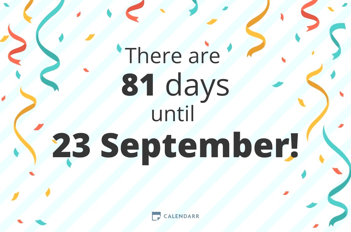 How many days until 23 September - Calendarr
